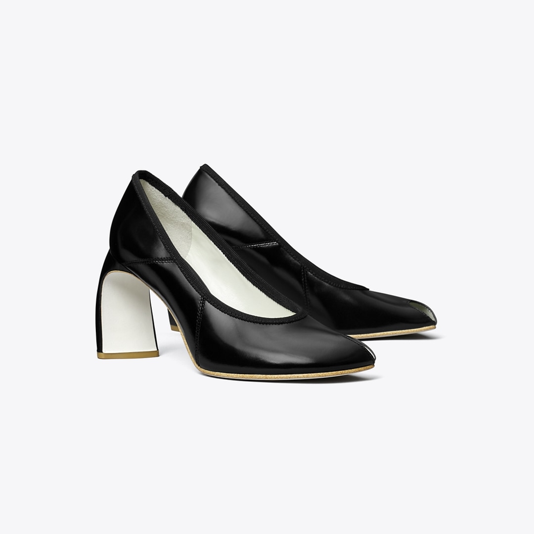 Tory Burch Peep-toe Pump In Black