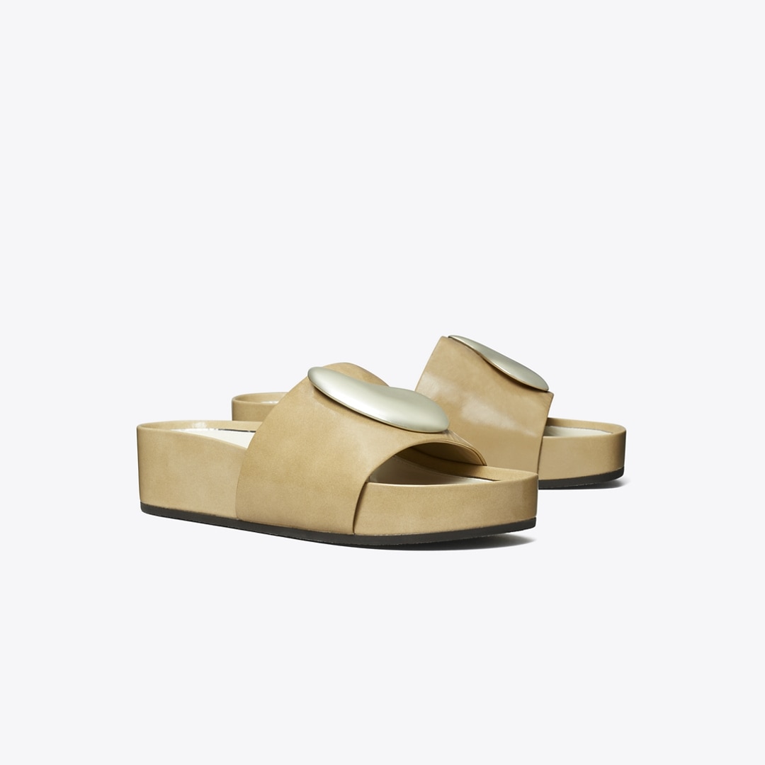 Tory Burch Patos Platform Slide In Brown