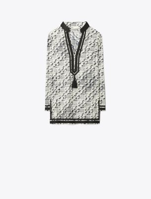 Tory Burch Silk Tory Tunic In White