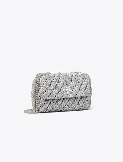 Small Kira Woven Shoulder Bag