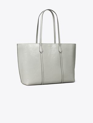 Tory Burch Perry Distressed Tote In Gray