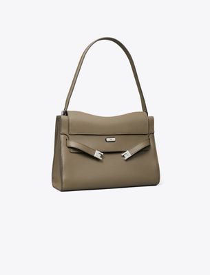 Tory Burch Large Lee Radziwill Shoulder Bag In Brown