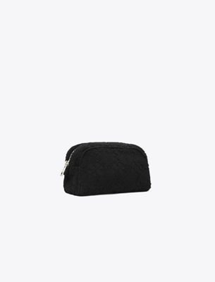 Tory Burch T Monogram Terry Pouch In Black