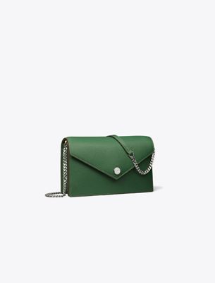 Tory Burch Pebble Envelope Chain Wallet