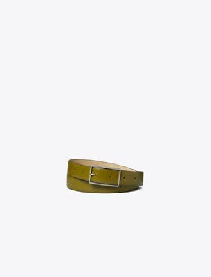 Tory Burch 1.5" Gigi Belt In Green