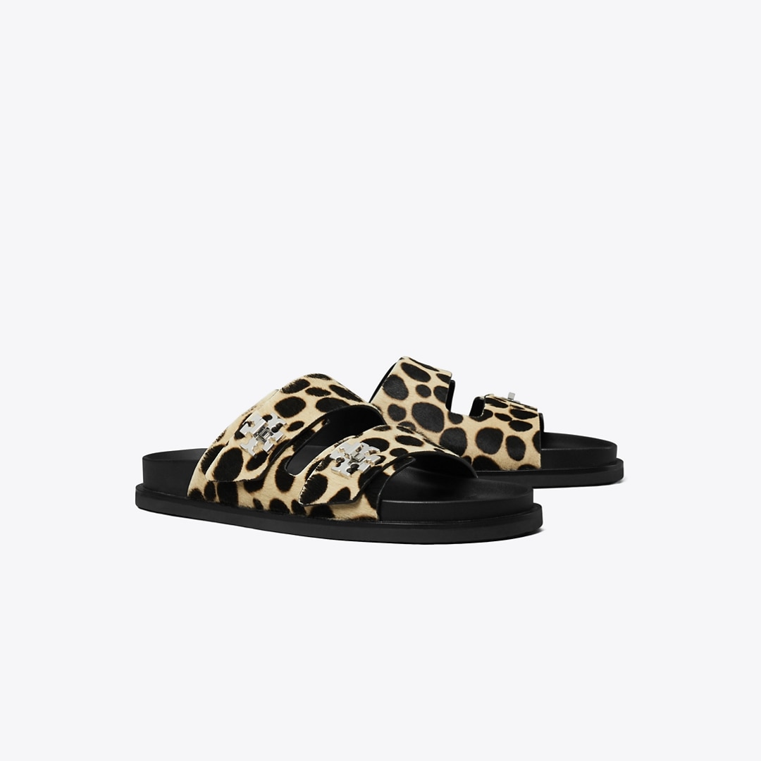 Tory Burch Turnlock Burch Slide In Animal Print