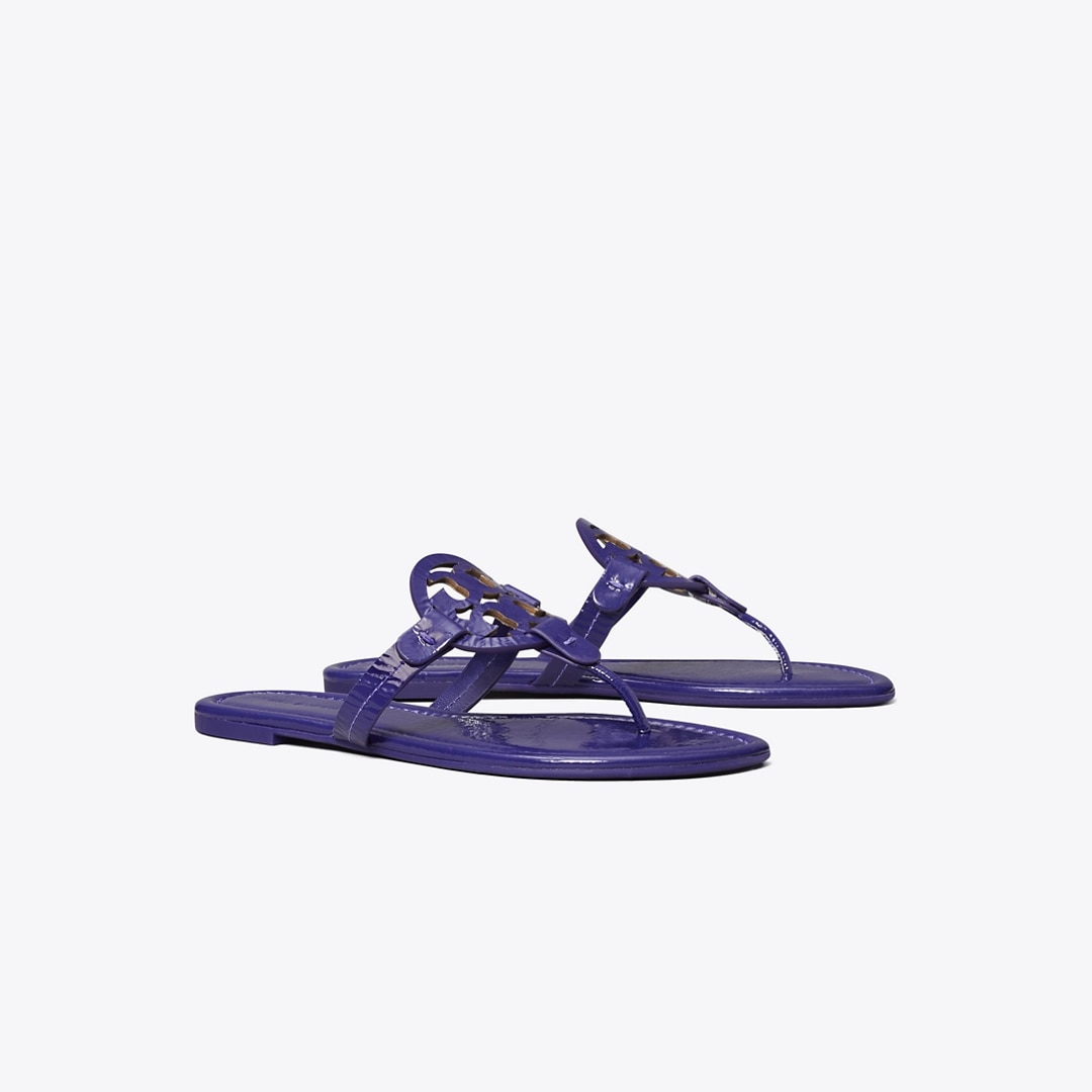 Tory Burch Miller Patent Sandal In Purple