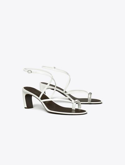 Pierced Multi-Strap Heeled Sandal
