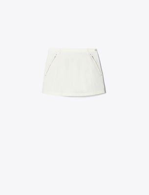 Tory Sport Tory Burch Nylon Twill Skirt In White