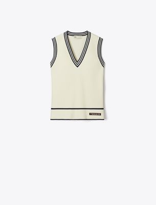 Tory Sport Tory Burch Viscose Tennis Vest In White
