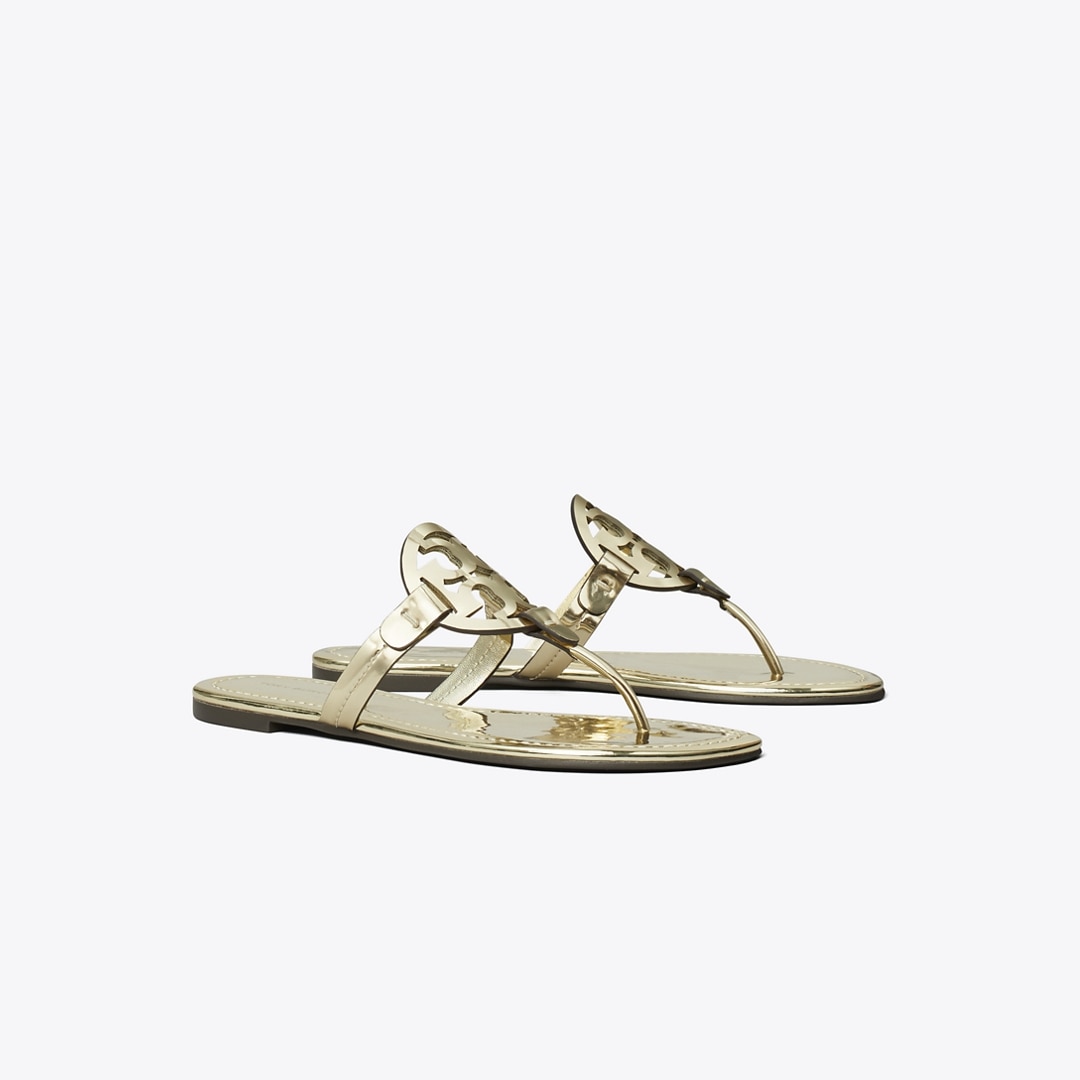 Tory Burch Miller Metallic Sandal In Gold