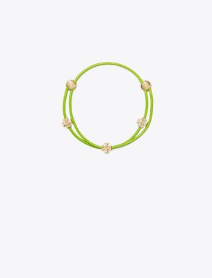 Tory Burch Icon Multi-wrap Slider Bracelet In Green