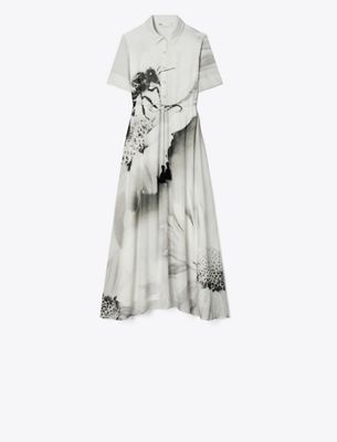Tory Burch Silk Cotton Voile Shirtdress