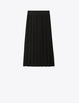 Tory Burch Damen Pleated Lace Skirt In Black