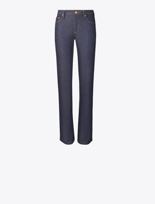 Tory Burch Cotton Skinny-leg Jean In Blue
