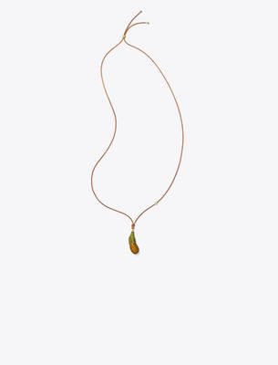 Tory Burch Curiosity Eggplant Necklace