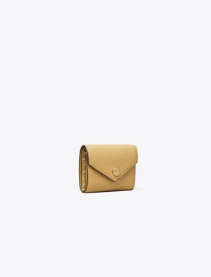 Tory Burch Small Pebble Envelope Wallet In Brown