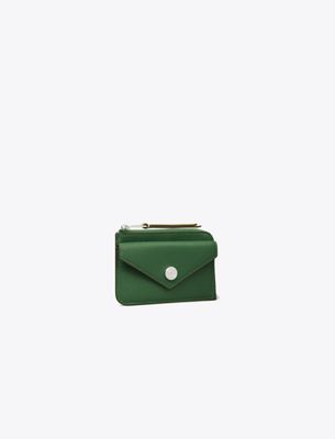 Tory Burch Pebble Envelope Zip Card Case