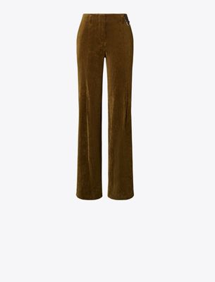 Tory Burch Corduroy Pant In Green