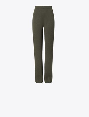 Tory Burch Wool Sweater Pant In Green