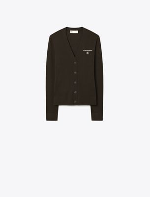 Tory Burch Simone Wool Cardigan In Multi