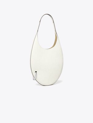 Tory Burch Pierced Handbag In White