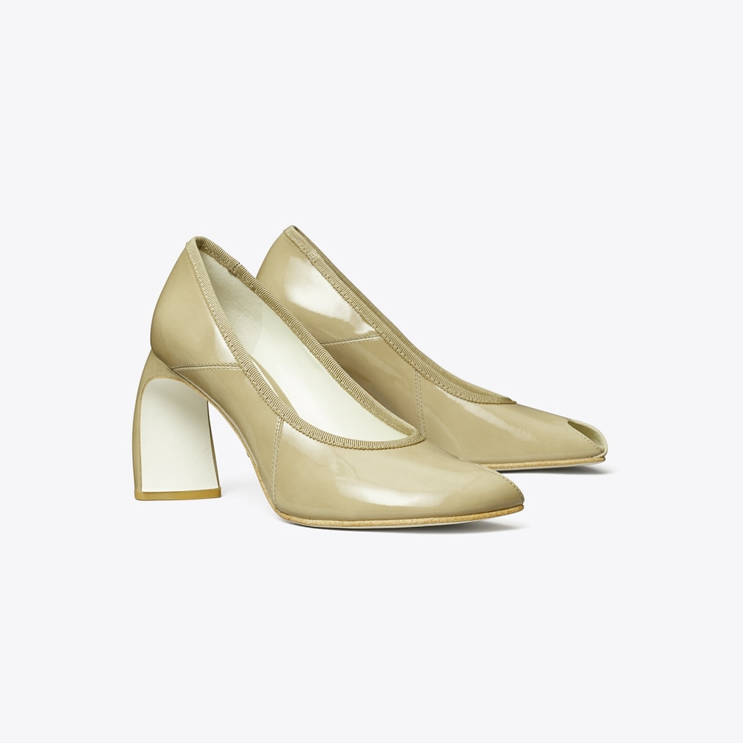 Tory Burch Peep-toe Pump In Brown