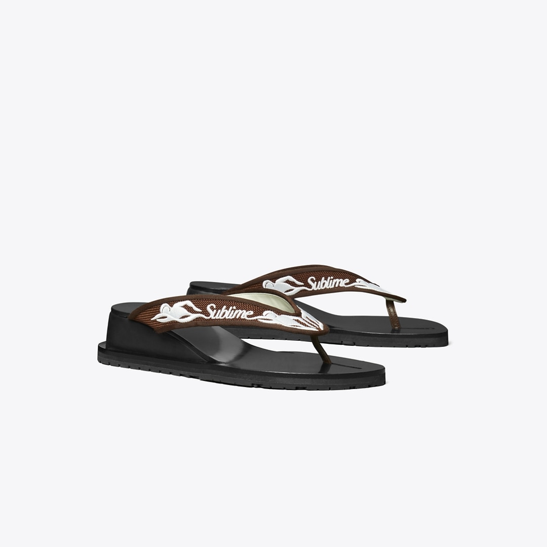 Tory Burch Sublime Wedge Flip-flop In Multi