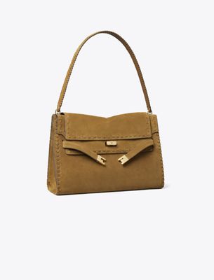 Tory Burch Large Lee Radziwill Suede Shoulder Bag