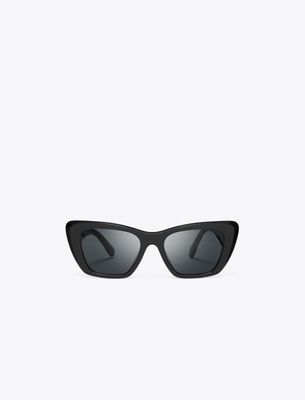 Tory Burch Kira Cat-eye Sunglasses In Black