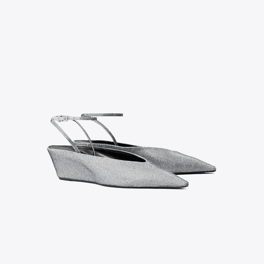 Tory Burch Pavé Wedge In Animal Print