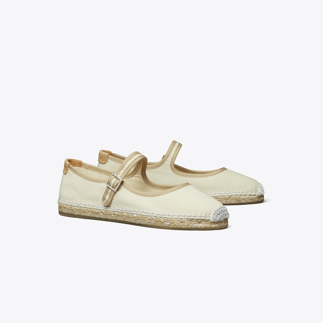 Tory Burch Mary Jane Espadrille In White