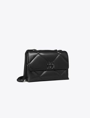 Tory Burch Kira Diamond Quilt Shoulder Bag In Black