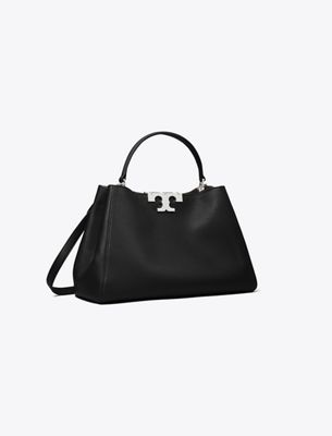 Tory Burch Eleanor Soft Satchel In Black