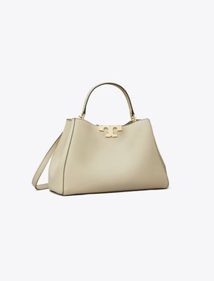 Tory Burch Eleanor Soft Satchel In Gray