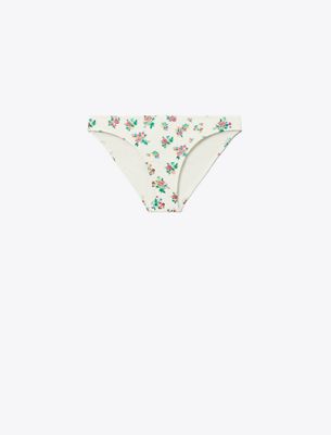 Tory Burch Printed Bikini Bottoms In White