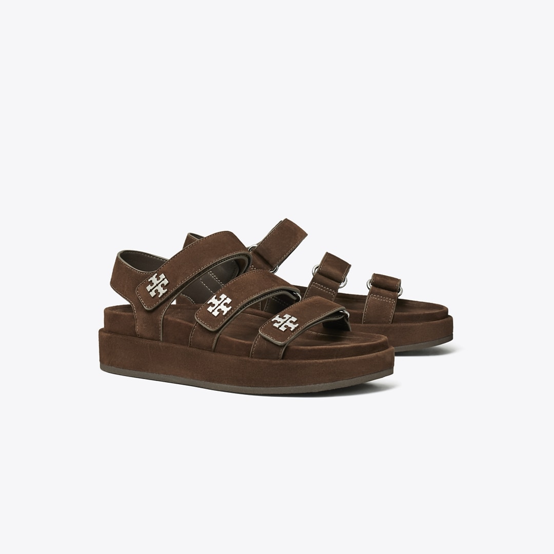 Tory Burch Kira Slingback Platform Sport Sandal In Brown