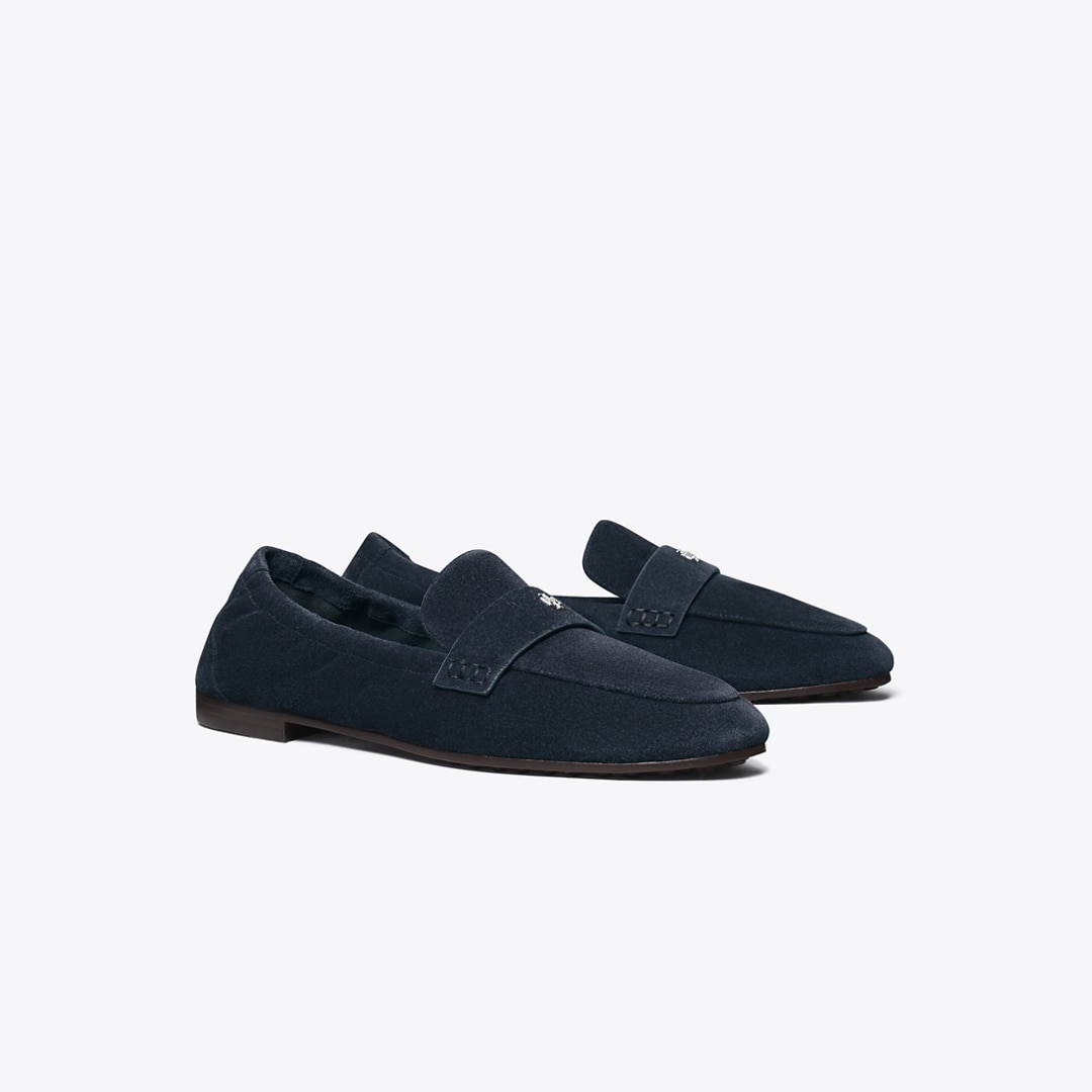 Tory Burch Suede Ballet Loafers In Blue