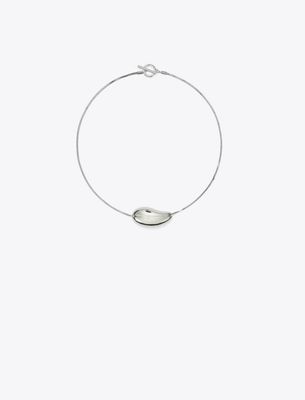 Tory Burch Wave Collar Necklace In Brown