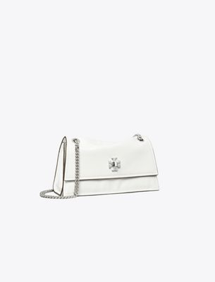 Tory Burch Mini Kira Turnlock Shoulder Bag In White