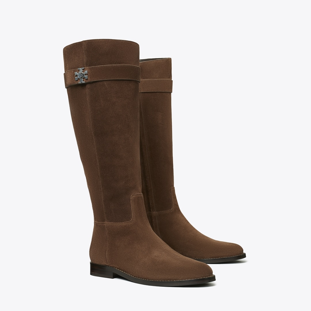Tory Burch Turnlock Riding Boot In Brown