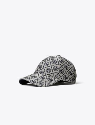 Tory Burch T Monogram Baseball Cap In Gray