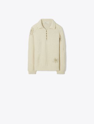 Tory Burch Wool And Alpaca Sweater In White