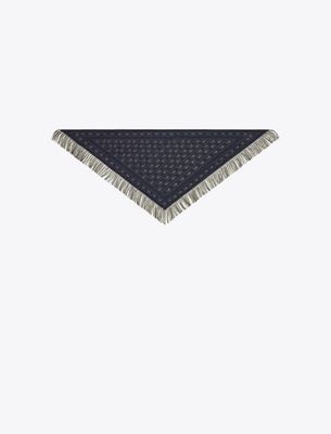 Tory Burch Silk Triangle Scarf In Black
