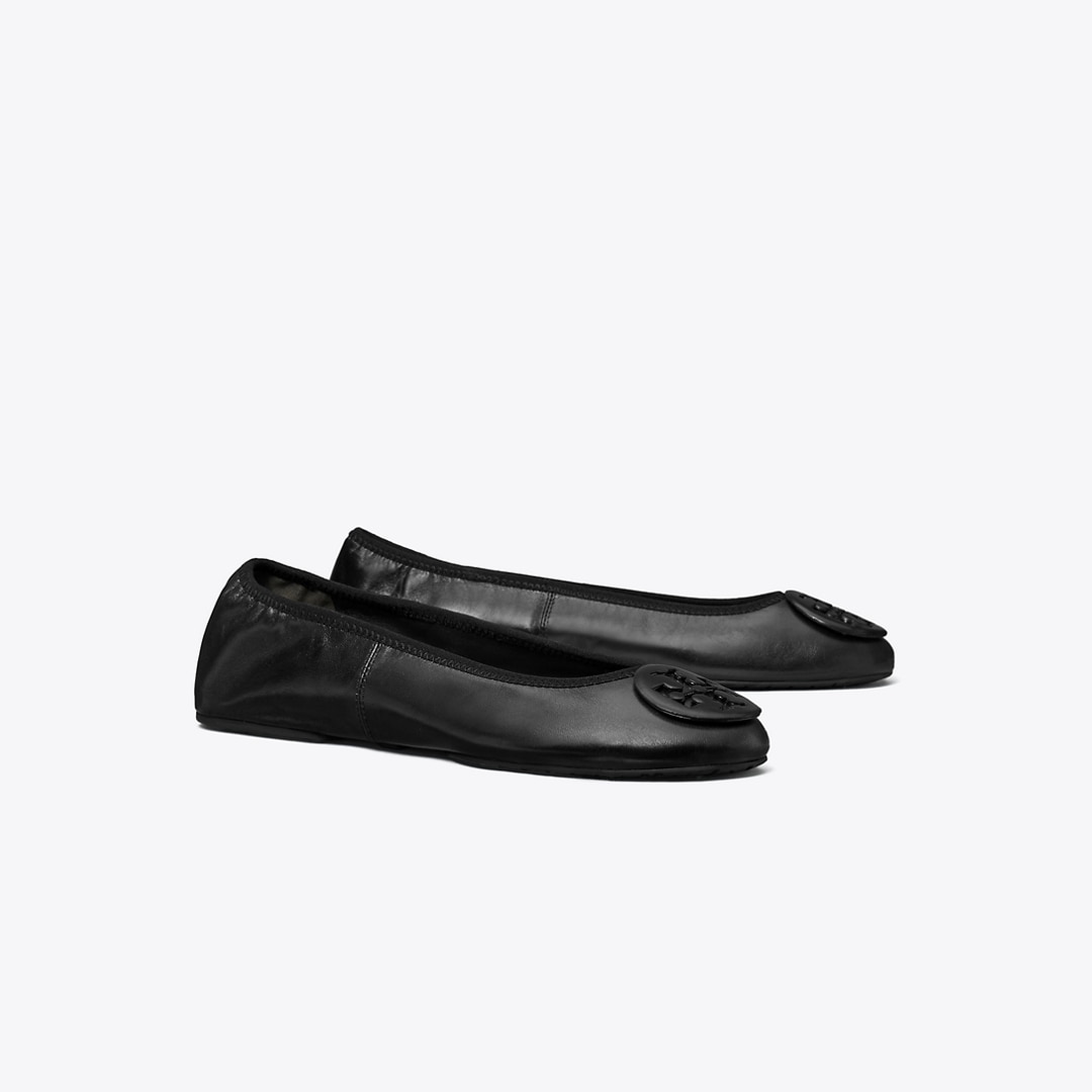Tory Burch Reva Travel Ballet Flat In Black
