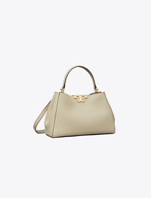 Tory Burch Medium Eleanor Soft Satchel In Gray