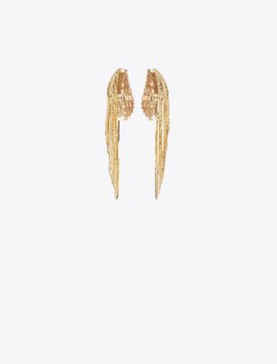 Tory Burch Runway Chain Earrings In Gold