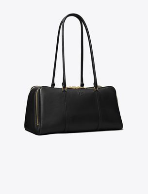 Tory Burch Marshmallow Satchel In Black