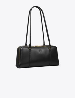 Tory Burch Small Marshmallow Satchel In Black