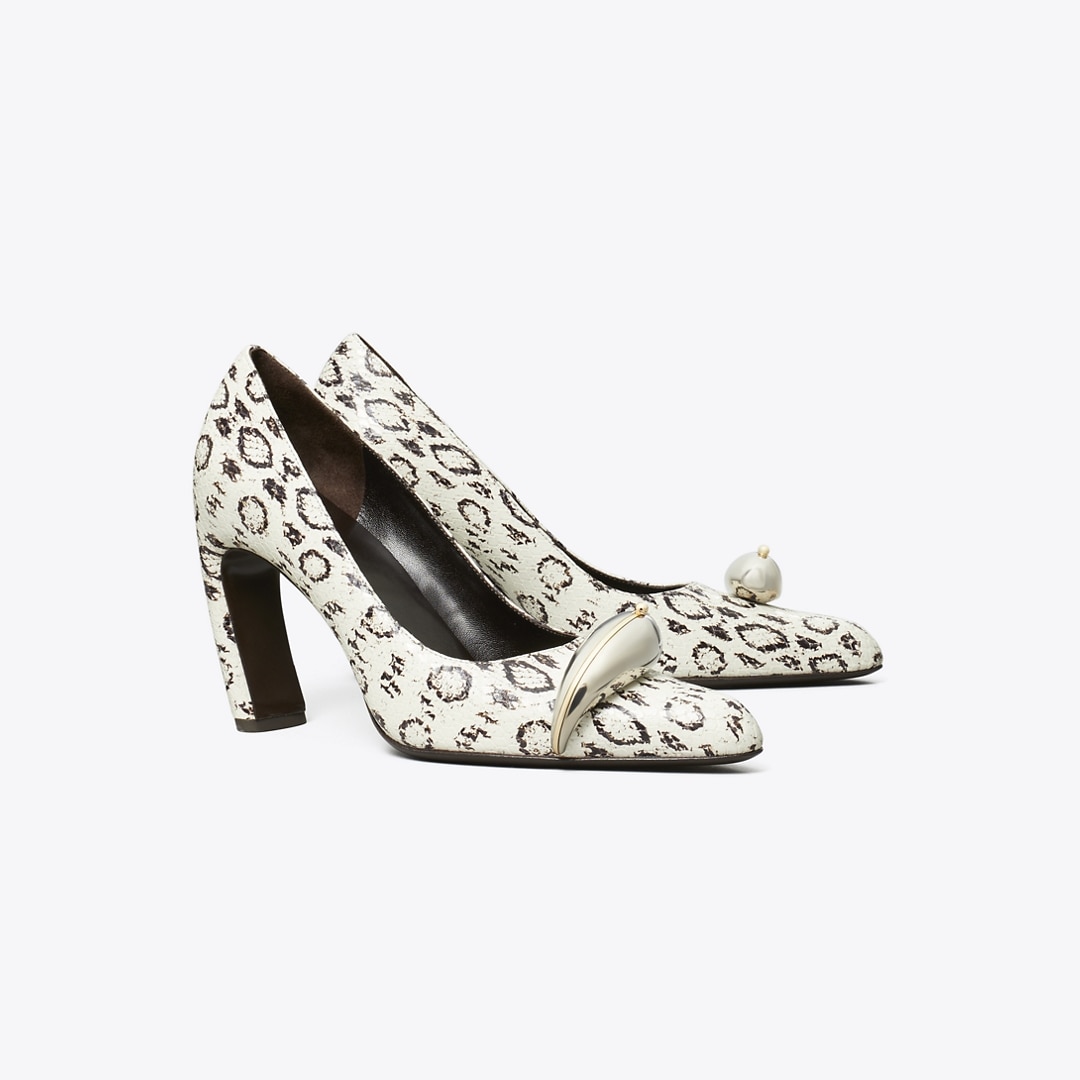 Tory Burch Pierced Pump In White